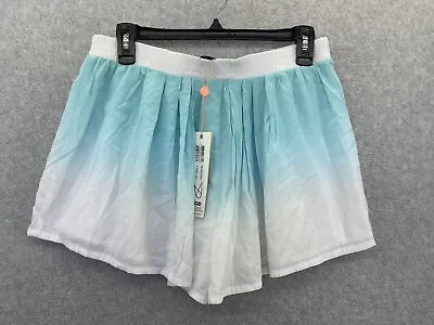 MINKPINK Women's Shorts Relaxed Blue White Ombre Size Medium Lined Flutter • $13.99