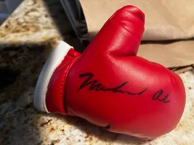 Muhammad Ali Signed Mini Boxing Glove W/ Athorization Stickered # • $245