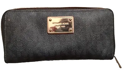Michael Kors Dark Gray Leather Wallet • $42