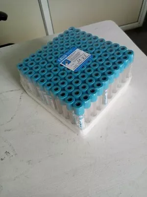 Vacuum Blood Collection Sodium Citrate Light Blue 13x75mm 2.7mL 100 Pcs • $48.06