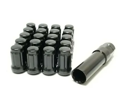 $19.95 • Buy 20pcs Black Tunner 6spline Lug Nut + Key |12x1.5| For Ford Fiesta 2011-2019