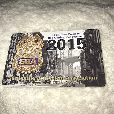 Sergeants Benevolent Association 2015 NYPD PBA Card~Unsigned • $28.88
