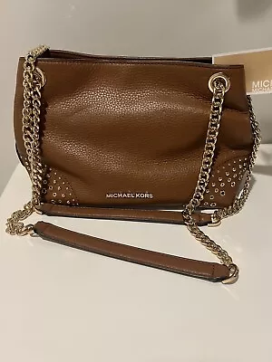 Michael Kors Brown Crossbody Bag With Gold Chain (Retail Price $340) • $4.25