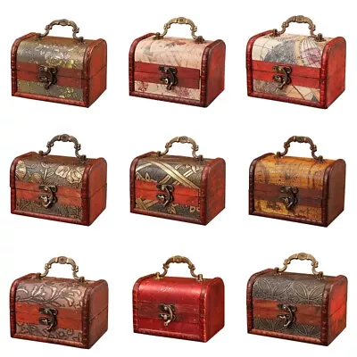 Vintage Treasure Box Floral Embossed Jewelry Box Jewelry Storage For Case • $18.23