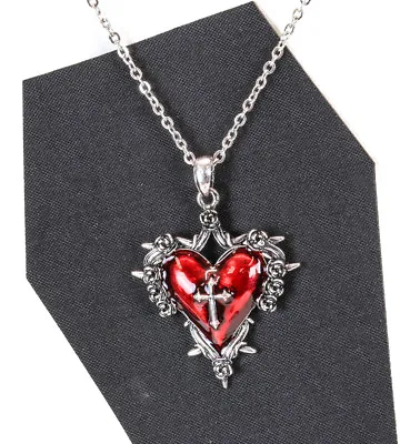 $14.99 • Buy Red Rose Secred Heart Cross Thrones Steampunk Necklace Pendant Punk Gothic 