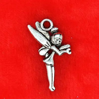 £2.39 • Buy 10 X Tibetan Silver Fairy Tinkerbell Peter Pan Charms Pendants Finding Beads