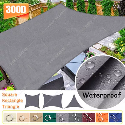 Waterproof Shade Sail Patio Awning Outdoor Garden Pool Sun Canopy Shelter Cover • $16.99