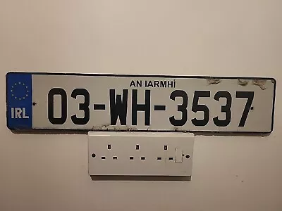 Republic Of Ireland License Plate -  Westmeath Damaged 03 WH 3537  • $2