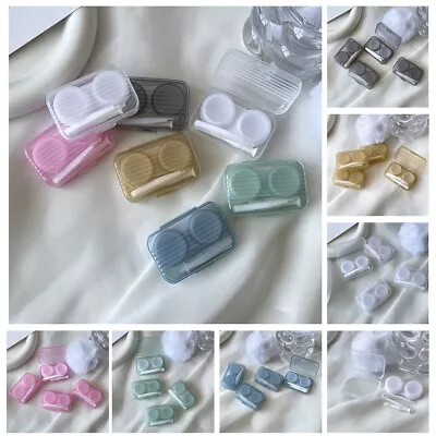£2.87 • Buy Storage Eye Care Containers Plastic Lenses Box Portable Mini Contact Lens Cases