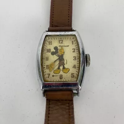 Vintage 1940’s Mickey Mouse Disney US Time Men’s Tank Watch (27mm) • $49.99