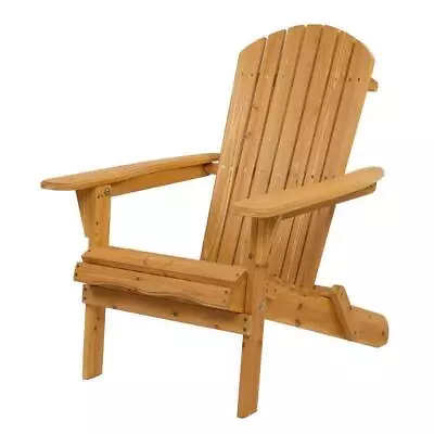 Wooden Reclining Adirondack Chair Garden Patio Furniture Lounge Seat Deck Lawn • $58.99