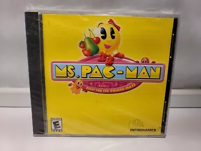 Ms. Pac Man Quest For The Golden Maze PC 2001 CD-ROM Game New Sealed • $10