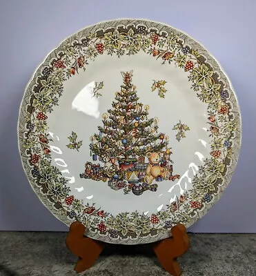 Myott Factory Queen's Season Greetings Christmas Tree 10  Plate • $16.99