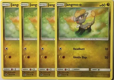 Pokemon 4x Jangmo-o 75/111 Crimson Invasion Common Near Mint-playset • $1.09