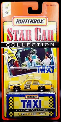 ✰New SHARP CARD Vintage Matchbox 1:64 Star Car Collection Taxi Sunshine Cab #804 • $10.88