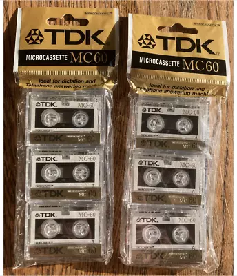 £13.99 • Buy TDK MC60 Micro Cassette Tapes New Pack Of 3