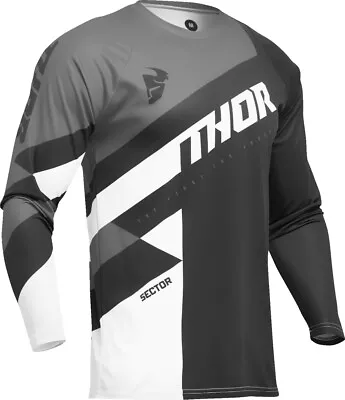 Thor Dirt Bike Sector Checker Jersey - Black/Gray • $27.95
