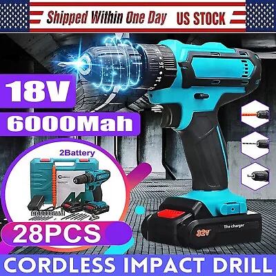 Cordless Drill Brushless Impact Driver Hammer Drill Combo Kit For Makita Battery • $61.99