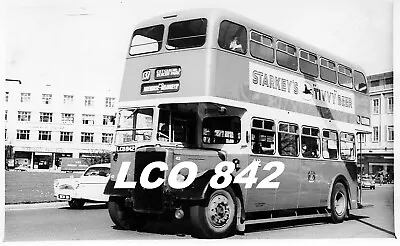 Plymouth Corporation 42 LCO842 Leyland PD2 MCW B&W Coach Bus Photo • £1.15