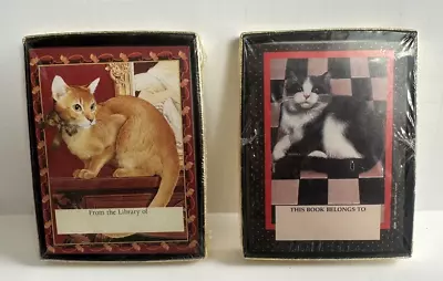 Vintage Antioch Bookplates - 1 Set Orange Cat 1 Set Black & White Cat (25/pack) • $15