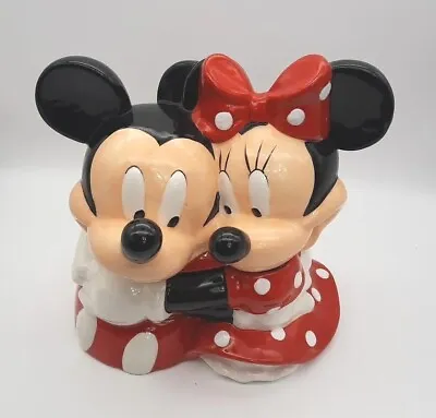 Mickey & Minnie Mouse Hugging Westland Cookie Jar Disney InspEARations #19531 • $53.99