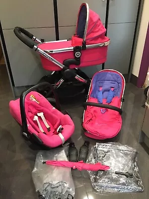 Icandy Peach Bubblegum Travel System With Accessories Excellent Used Condition • £400