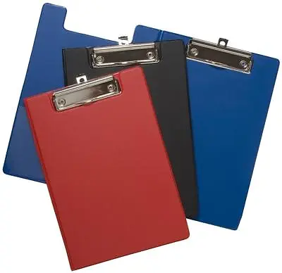 Quality A5 Foldover Clipboard Hardback PVC Clip Board • £5.19