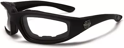 Night Driving Riding Padded Motorcycle Glasses 011 Black Frame With Yellow Lense • $14.13