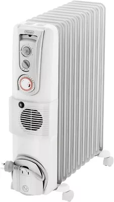 De'Longhi Portable Oil Column Heater 2400W With Timer & Fan DL2401TF White • $255.45