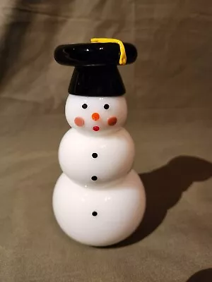 Vitrix Christmas Snowman Hot Glass Signed 2017 – Graduation • $69.95