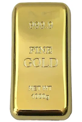Fake Gold Bar Paperweight Gold Bullion Bar Paper Weight High Quality Prop • $14.99
