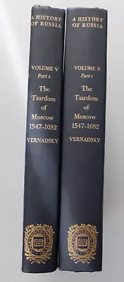 THE TSARDOM OF MOSCOW 1547-1682 By GEORGE VERNADSKY (Hardcover 2 Volumes 1969) • $30