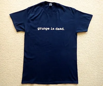 Grunge Is Dead Black Cotton T-Shirt Men's Size M - Medium - Nirvana Curt Cobain • $10