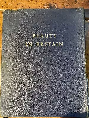 Beauty In Britain Vintage Book By The Travel Association Tourist Board Leather • $20