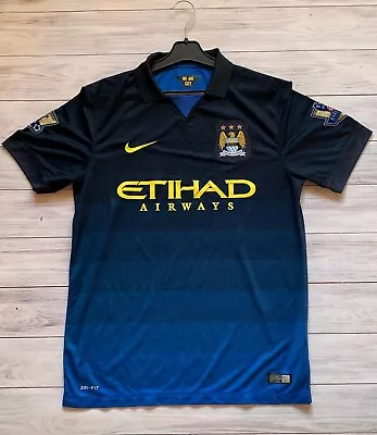 Manchester City 2014 - 2015 Away Football Shirt Jersey Nike Size M • $59