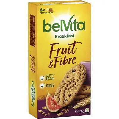 Belvita Fruit And Fibre Breakfast Biscuits 6 Pack 300g • $15
