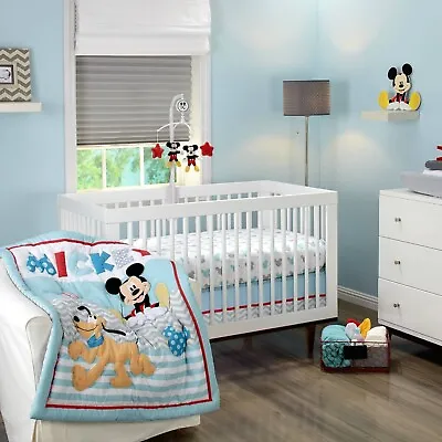 Disney Mickey Mouse 5 Piece Baby Crib Bedding Set - SEE DETAILS 👀 • $55