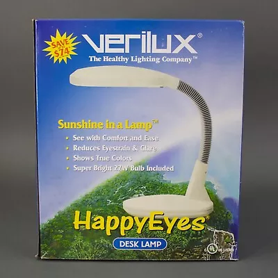 Verilux Seasonal Affective Natural Daylight  Happy Eyes  Gooseneck Desk Lamp • $92.52