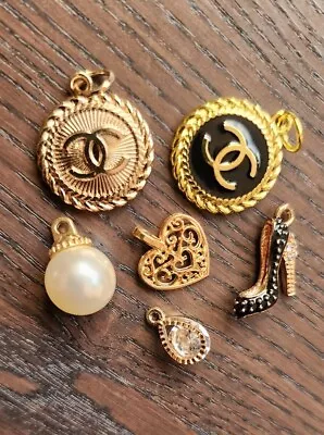 Chanel Lot Vintage Buttons And Zipper Pulls Charms Stamped • $35