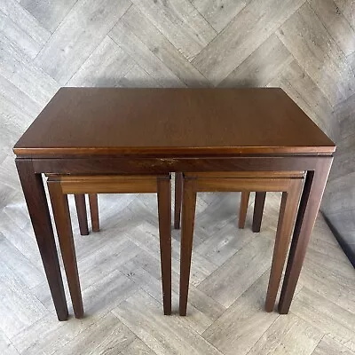 Richard Hornby Afromosia Teak Nest Of Tables Mid Century Modern Danish Scandi • £179.95