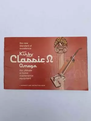 Vintage 1975 Kirby Classic Omega Vacuum Cleaner Warranty And Instruction Manual • $12.95