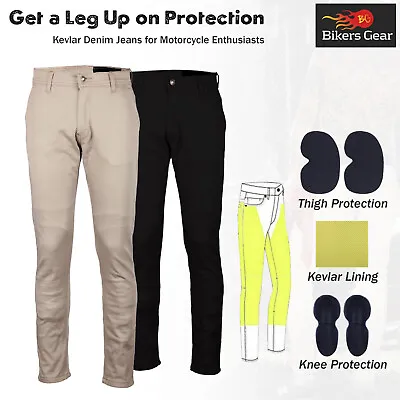 Motorcycle Kevlar Jeans Fully Kevlar DuPont Lined Pant Aramid CE Protective • $77.73