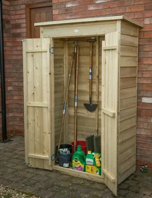 4x2 WOODEN GARDEN SHED OVERLAP PENT STORAGE TALL STORE DOUBLE DOOR 4ft 2ft NEW • £229.94