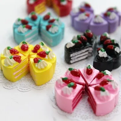 Miniatures 1:12 Scale Dollhouse Strawberry Cream Cake Food Kitchen Accessories • $18.29
