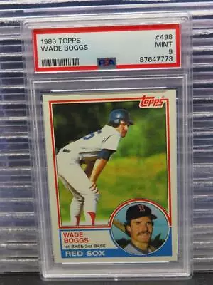 1983 Topps Wade Boggs Rookie Card RC #498 PSA 9 Boston Red Sox MINT • $23.50