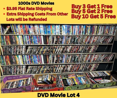 $2.99 • Buy DVD Movies Pick & Choose Lot (4) $2.99 Combined Shipping (FREE DVDS W/PURCHASE)