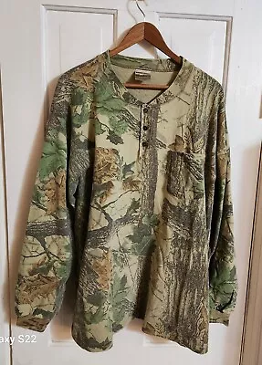 Vtg 2000s Camoflage Mens Longsleeve Sz XL Jerzees Outdoors Urban Wear • $30