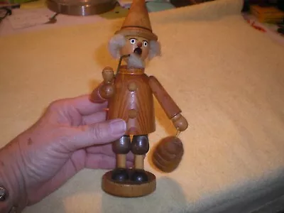 Vintage Erzgebirge German Smoker Man Beekeeper Figurine Incense Burner • $32.99