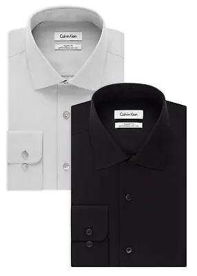 Calvin Klein Men's Dress Shirt Regular Fit Non Iro - Choose SZ/color • $126.94