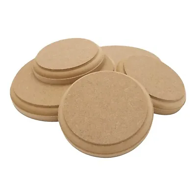 Circle OVOLO Edge 18mm MDF 100mm - 300mm Blanks Disk Wood Plaques Pack Price • £5.45